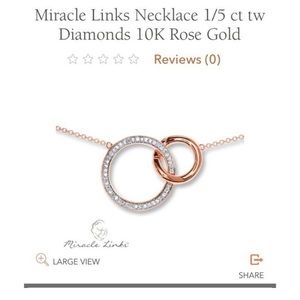 Jared miracle links rose gold diamond necklace.